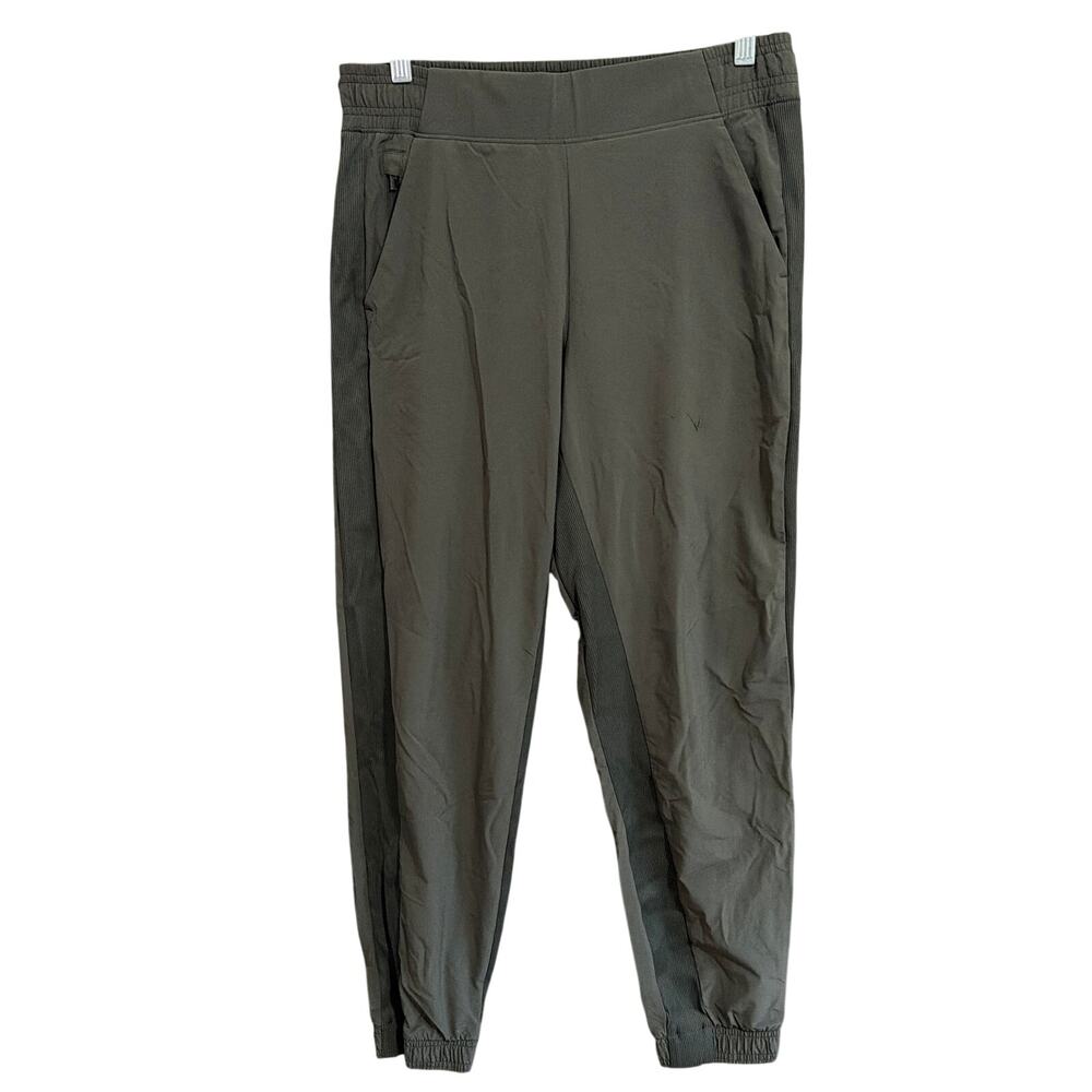 Athleta Womens Pants Green High Rise Brooklyn Joggers Pull On Pockets Stretch 8